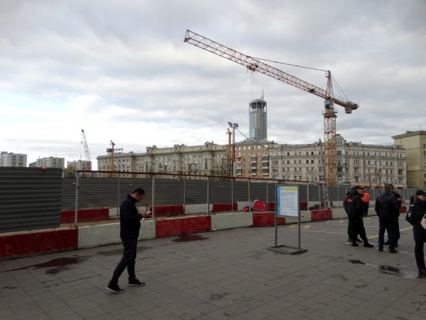 Строительство многофункционального торгового комплекса Павелецкая Плаза.