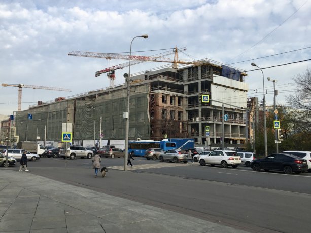 Строительство гостиницы RozaRossa Boutique Hotel & Apartments на Зубовской улице.