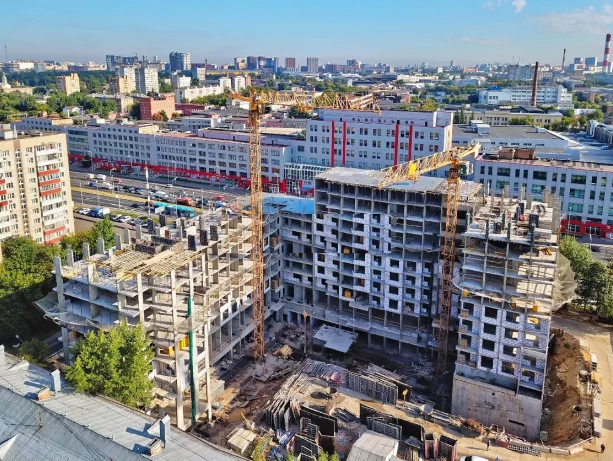 Строительство нового Жилого Комплекса Н 74 на востоке Москвы.
