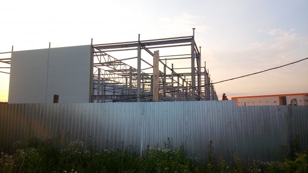 Строящийся ​Производственно-складской комплекс ИнПрострой в Коледино.