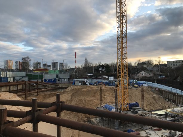 Строительство гостинично-делового комплекса Рублево Плаза.