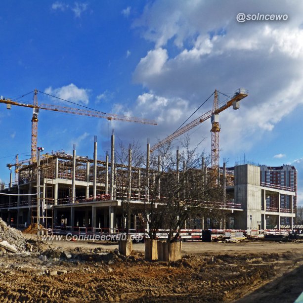 Строительство 2-й очереди ТРЦ НЕБО 50 000 кв.м в Солнцево.