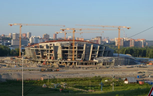 Строительство Новосибирск Арены закончат к середине 2022 г.