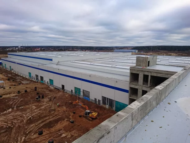 Продолжается строительство  2-й очереди завода  Архбум Тиссью Групп в Калуге.