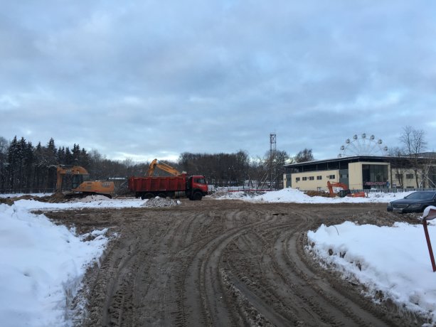 Активное строительство нового Ледового дворца Сокольники.