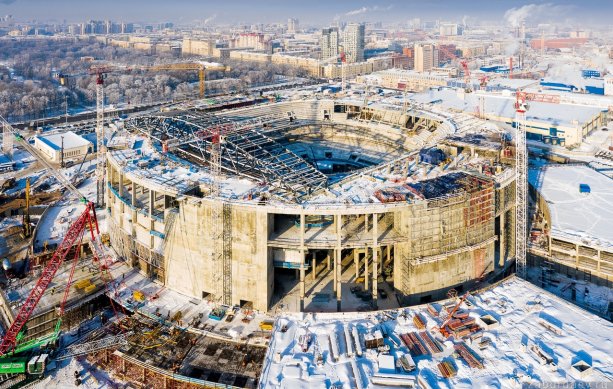 Новая СКА Арена построена на 50%.