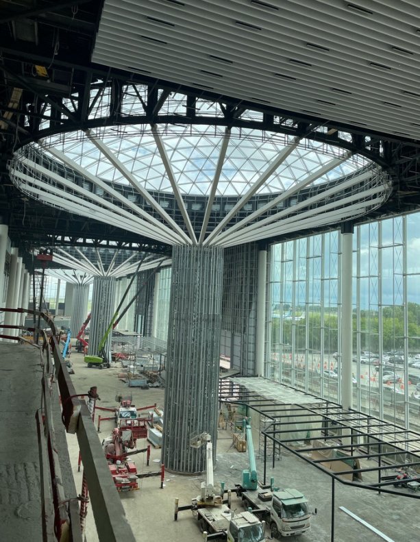 Начинаются отделочные работы реконструкции аэропорта Новосибирск (Толмачево).