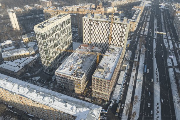 Продолжается строительство 2-ой очереди МФК LUNAR «Ленинский 38».