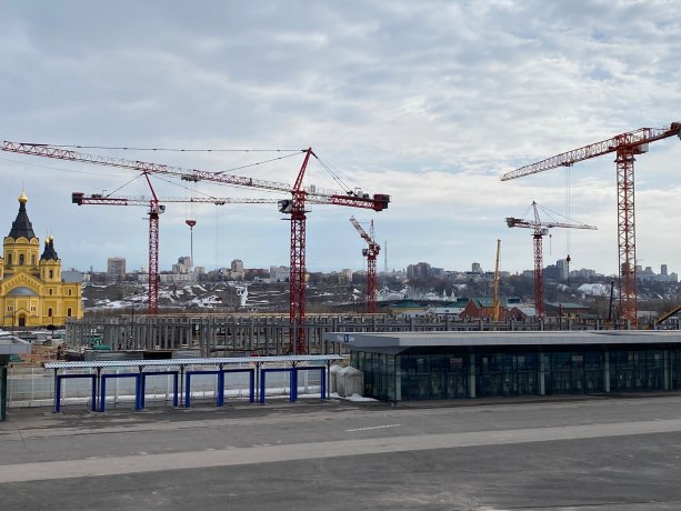Новая строящая Ледовая арена в Нижнем Новгороде.