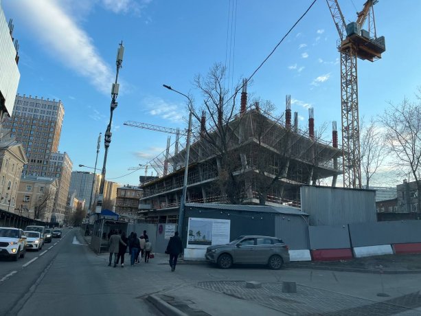 Строительство нового бизнес-центра по адресу: 1-я ул. Ямского Поля, вл. 17.