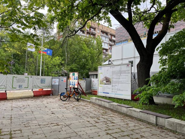 Строительство Государственного исторического музея у Новодевичьего монастыря.