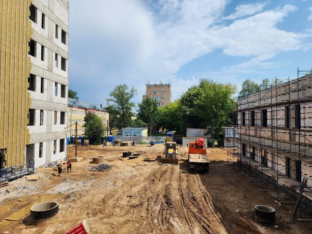 Строительство крупнейшей поликлиники в Королеве.