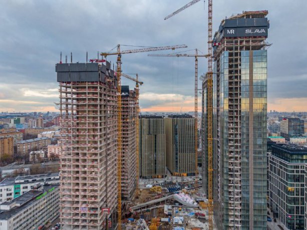 Строительство Делового центра 2-этап SLAVA класса А+.