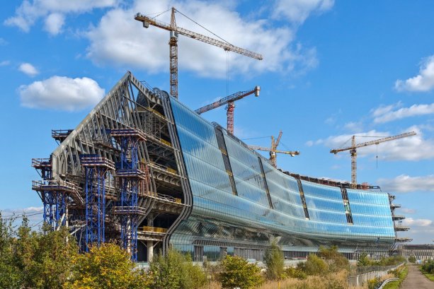 Уникальный строящийся Технопарк СберБанк в Сколково.