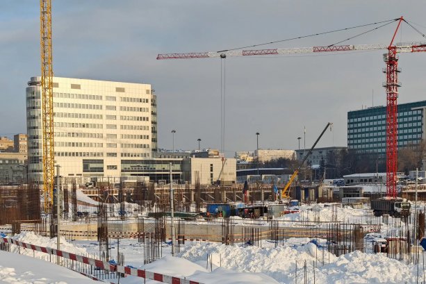 Строительство нового ледового дворца ЦСКА на Ленинградском проспекте, 39.