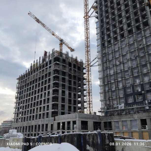 Строящийся крупный МФК UPSIDE TOWERS в Огородном проезде 2-4