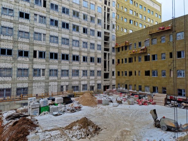 Строительство Балашихинской центральной районной больницы.