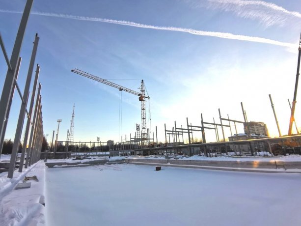 Масштабное строительство Дворца водных видов спорта в Чебоксарах.