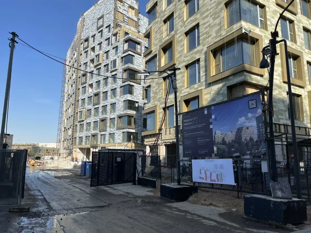 Строящийся жилой квартал В14 в «СберСити» в Рублёво-Архангельском.
