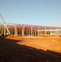 Строительство складского комплекса БТС Логистик в Наро-Фоминском районе.