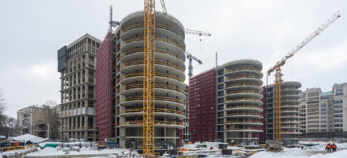 Строящийся элитный клубный город-парк  «Фрунзенская набережная».