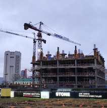 Строительство бизнес-центра STONE GRAIN на Старокалужское ш., 64, стр. 1, в Москве.